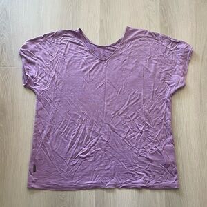 Icebreaker Merino Drayden Reversible Short Sleeve Top - Purple Gaze, Size S